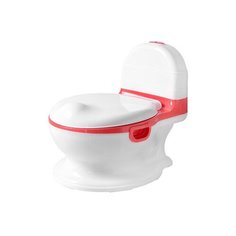 Горшок SANTRADE детский со спинкой и ручками Унитазик ST SM-F900/RD (белый/красный)