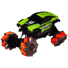 Машинка Junfa toys Монстр-джип Акула WD-21638, 1:16, 28 см, зеленый/оранжевый