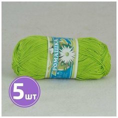 Пряжа ПНК им. Кирова Ромашка (4706), лайм, 5 шт. по 75 г