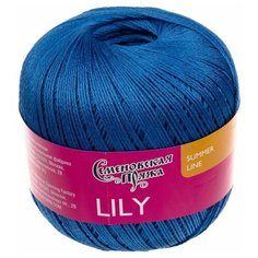 Пряжа Семеновская пряжа Lily (967), джинсовый 5 шт. по 100 г