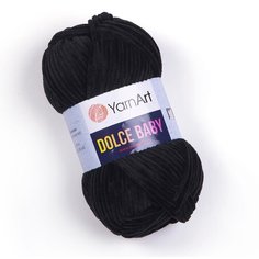 Пряжа YarnArt Dolce baby, 50 г, 85 м, 1 шт., 742 черный