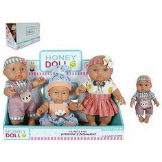 Пупс виниловая кукла Honey Doll с мимикой ESSA, размер 23см, коллекционная развивающая игрушка для девочки, можно купать, BY09902