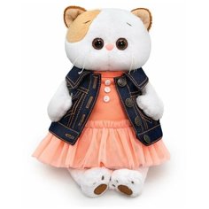 Игрушка мягкая кошечка ЛИ-ЛИ в джинсовом жилете 24 см BUDI BASA LK24-108