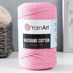 YarnArt Пряжа "Macrame Cotton" 20% полиэстер, 80% хлопок 225м/250гр (779 ярк. розовый)