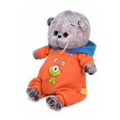 Мягкая игрушка Basik&Co в подарочной коробке - Басик BABY в комбинезоне с монстриком 20 см