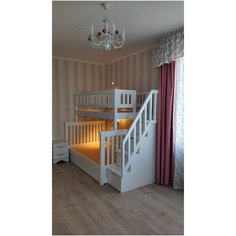 Двухъярусная кровать Лейла №2 90х120х190 белый Мебельная фабрика Дубрава