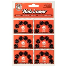 KOH-I-NOOR кнопки пришивные KIN1000 №4, черный, 12 мм, 36 шт.