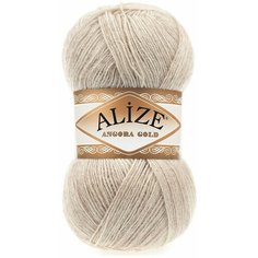 Пряжа Alize Angora gold (Ангора голд) цвет: 152 бежевый меланж, 100гр. 550м. (20% шерсть, 80% акрил), 1 шт.