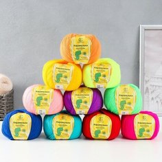 Пряжа "Карамелька ассорти" 100% акрил набор 10 шт. 175м/50гр (Ассорти №2) Камтекс