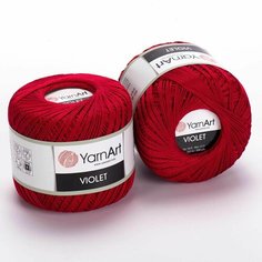 Пряжа YARNART VIOLET (YarnArt), т. красный - 5020, 100% мерсеризованный хлопок, 6 мотков, 50 г, 282 м.