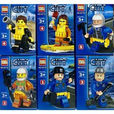 Конструктор PIN BA "Герои" 0271E-12 (City) комплект 6 шт.