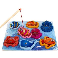 Деревянная игрушка: Рыбалка. Морские друзья (G261-264) Рыжий кот