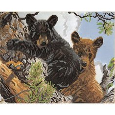 Вышивка бисером картины Медвежата 19*24см Светлица