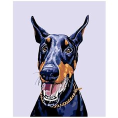 Картина по номерам Доберман 40х50 см Hobby Home
