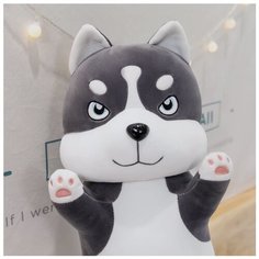 Мягкая Игрушка антистресс Хаски 70 см, Подушка Обнимашка, Сосиска Yuma Toys