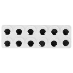 Глазки на клеевой основе, набор 12 шт, размер 1 шт 2 см Школа талантов