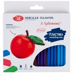 Полимерная глина Невская палитра Я - Художник!, 12 цв., 240 г, 222411510 микс 240 г