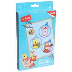 LORI Роспись по дереву Елочные игрушки Disney Винни и его друзья, Фид-001 мультиколор 6 шт.