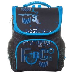 Hatber Ранец Balance Force NRk_32056, черный/голубой