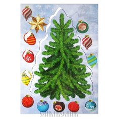 Набор магнитов "Елка и игрушки", 145x210 мм СИМВОЛИК