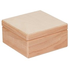 Заготовка для декорирования Mr. Carving БУК-01 Шкатулка бук 14 x 14 x 7 см квадратная 59644616762