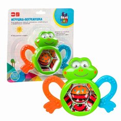 Прорезыватель-погремушка BONDIBON Baby You Лягушка ВВ3923 зеленый/оранжевый/голубой