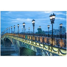 Алмазная мозаика с нанесенной рамкой 40х50 см Molly Патриарший мост