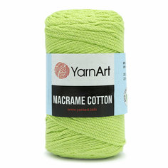 Пряжа для вязания YarnArt Macrame Cotton 250гр 225м (80% хлопок, 20% полиэстер) (755 св-зеленый), 4 мотка