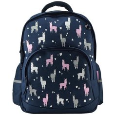 Рюкзак Bruno Visconti® классический синий с эргономичной спинкой «сказочная лама» Арт. 12-002-098/02