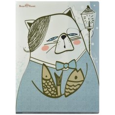 Папка-уголок BrunoVisconti, с тремя отделениями, А4 (23 х 31 см), "коты В японском стиле", Арт. 14-042, обложка в ассортименте