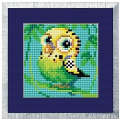 Алмазная мозаика Волнистый попугайчик 10x10 см. Риолис