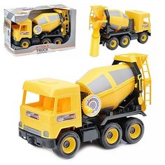 Авто "Middle Truck" Бетоносмеситель (желтый ) в коробке ТИГРЕС