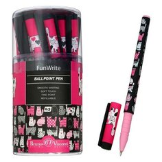 Ручка шариковая FunWrite «Розовые котята-2», узел 0.5 мм, синие чернила, матовый корпус Silk Touch Bruno Visconti