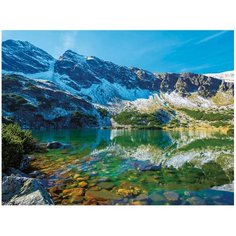Картина стразами (алмазная мозаика) 40×50 см, остров сокровищ «Горное озеро», на подрамнике, 662429 NO Name