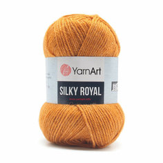 Пряжа для вязания YarnArt Silky Royal, 50г, 140м (35% шелковая вискоза, 65% шерсть мериноса) (445 горчичный), 5 мотков