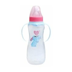 Mum&Baby Бутылочка с ручками Зайки: Мамы и малыши 250 мл (4822607), с рождения, голубой