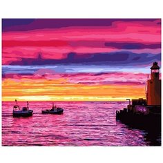 Картина по номерам «Маяк у моря», GX21542 / 40х50 см / ТМ Цветной / Холст на подрамнике / Живопись по номерам