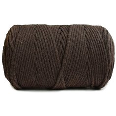 Пряжа Узелки из Питера Шнур для рукоделия (вязания, макраме), 100 % хлопок, 840 г, 200 м, 1 шт., коричневый