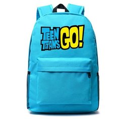 Рюкзак с логотипом "Юные титаны" (Teen Titans GO) голубой №1 Noname