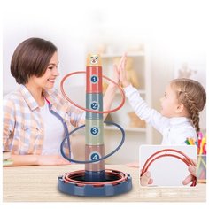 Развивающая игрушка кольцеброс ( столбик + 8 колец ) Игрушки