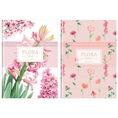 Бизнес-блокнот А5, 80л, евроформат, BG "Flora", матовая ламинация, выб. лак BG®