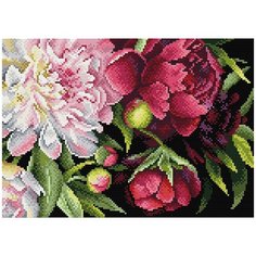 Алмазная мозаика "Королевские пионы", 27x38 см, Brilliart