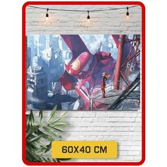 Картина по номерам на холсте аниме Евангелион 5777