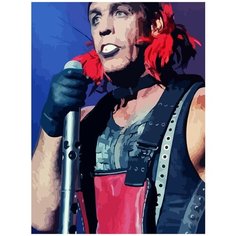 Картина по номерам на холсте Музыка Rammstein Тиль Линдеманн - 6344 В 30x40