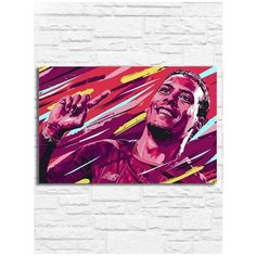 Картина по номерам на холсте Спорт футбол вирджил Ван Дейк (Ливерпуль) - 8368 Г 30x20