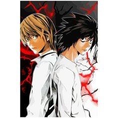 Картина по номерам на холсте тетрадь смерти - 1768 40X60