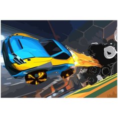 Картина по номерам на холсте Rocket League Рокет лига машины - 4