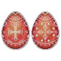 Набор для вышивания Жар-Птица "Алая писанка", 11x8 см