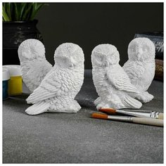 Набор под раскраску "Четыре совенка" 5см./В упаковке шт: 1 Хорошие сувениры