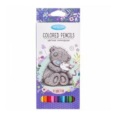 Карандаши цветные Hatber 12 цветов -MeToYou- с заточкой, в картонной коробке с европодвесом